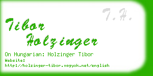 tibor holzinger business card